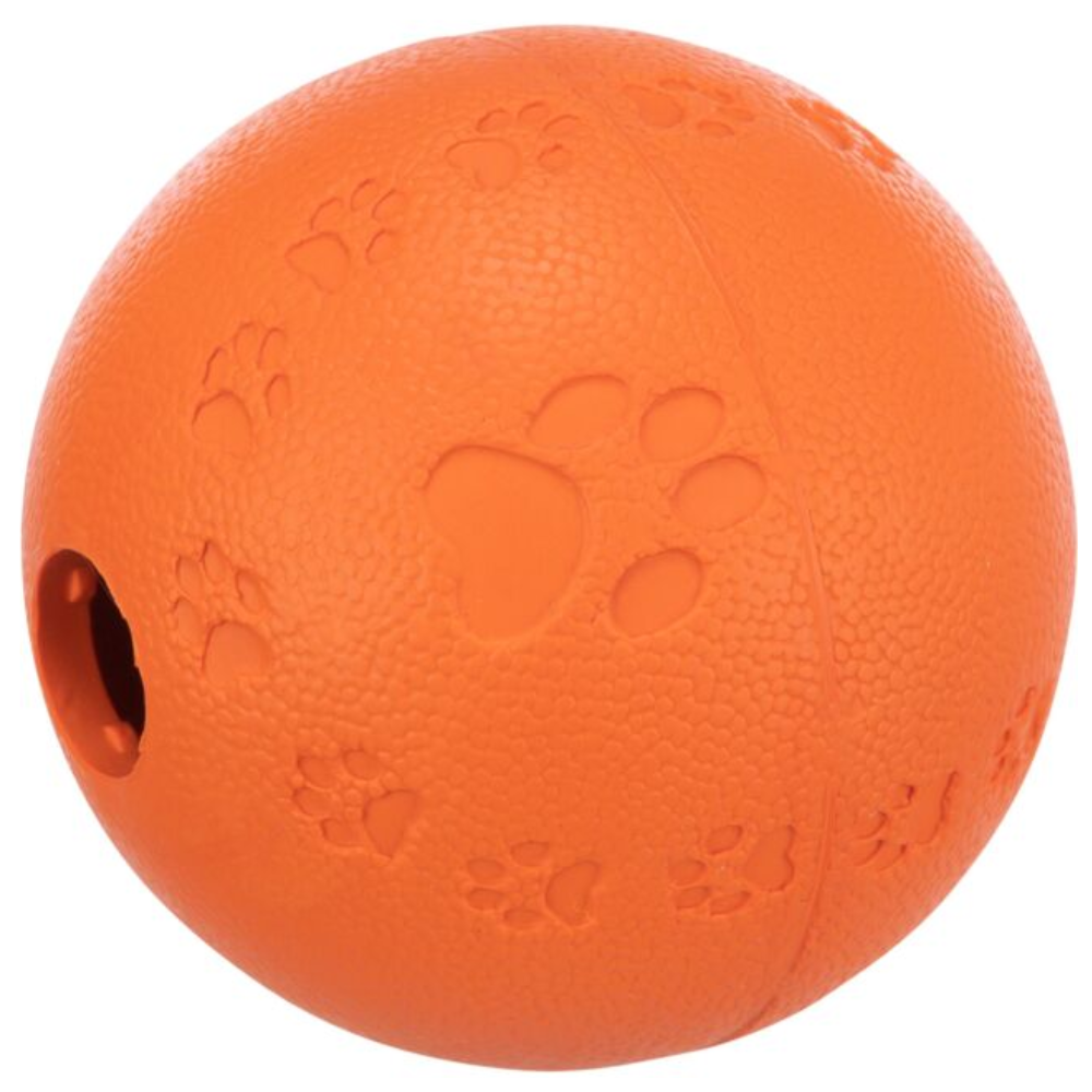 Dog Ball Treat Dispensing Dog Toy Rubber Dog Puzzle Toy~Tough Dog Treat Ball~nib