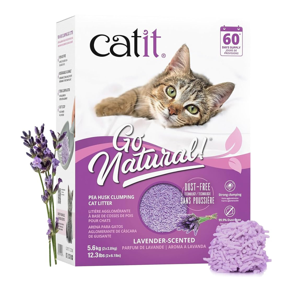 Catit Go Natural Pea Husk Clumping Cat Litter Lavender Petstop