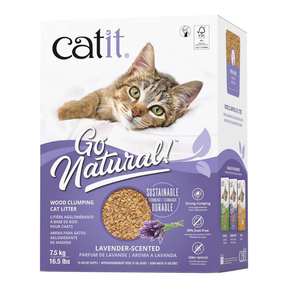 Go Natural Wood Clumping Cat Litter Lavender Petstop