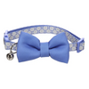 Flamingo Cat Collar - Casi Blue with Bow Tie