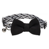 Flamingo Cat Collar - Casi Black with Bow Tie
