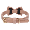 Flamingo Dog Collar Nela with Bow Tie - Pink