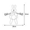 Flamingo - Dog Toy - Sjala Rabbit with Rope - Grey
