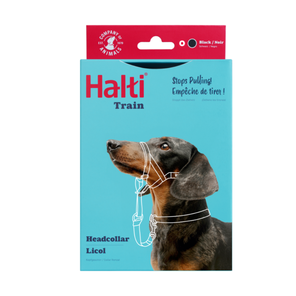 HALTI Nylon Padded No Pull Dog Headcollar, Red, Size 4 HALTI Nylon Padded No Pull Dog Headcollar, Red, Size 4