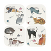 Milly Green - Bamboo Coasters - Eco Cats - Pack of 4