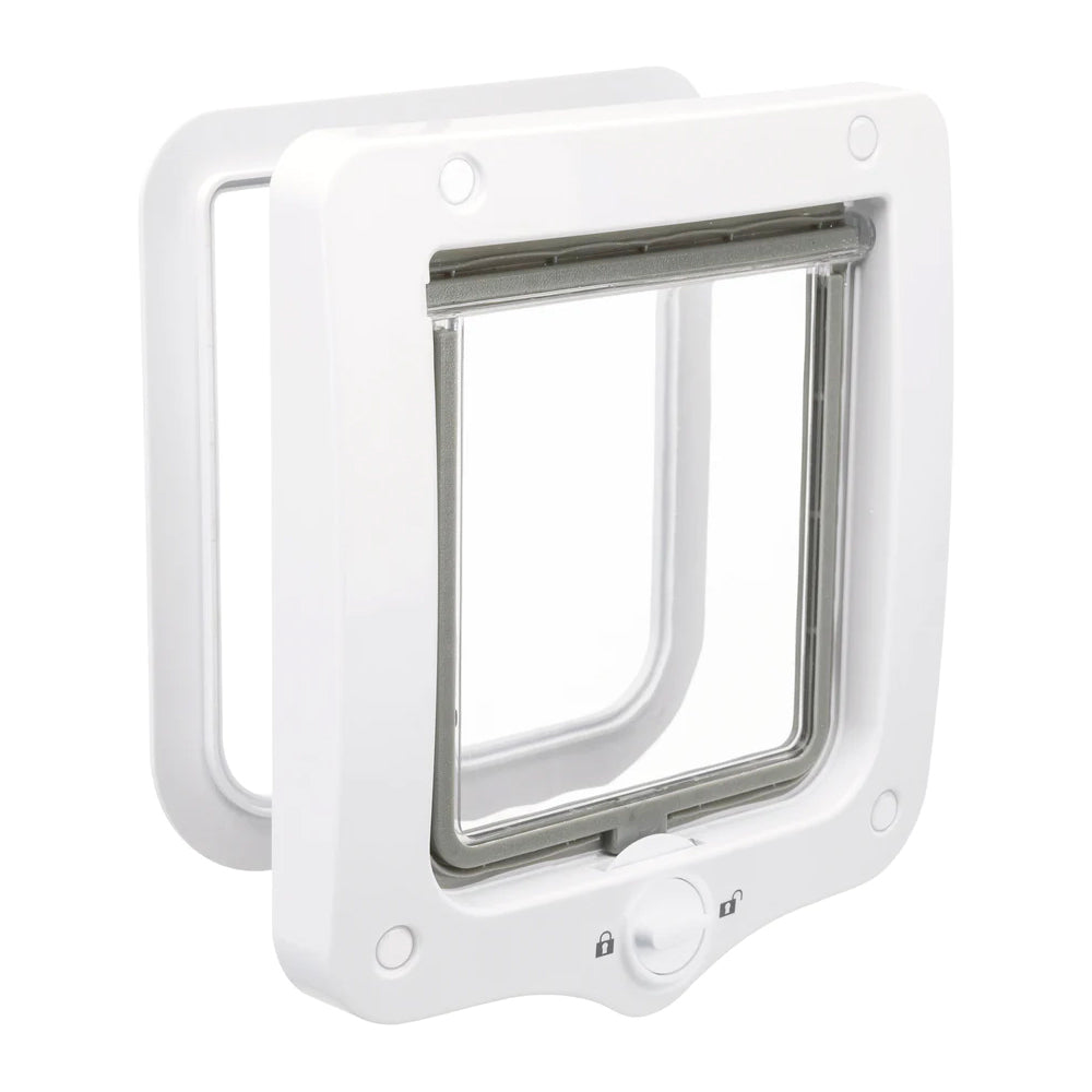 2 Way Cat Flap 20X22CM White Petstop