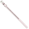 Soft Leather Diamante Collar - Pink