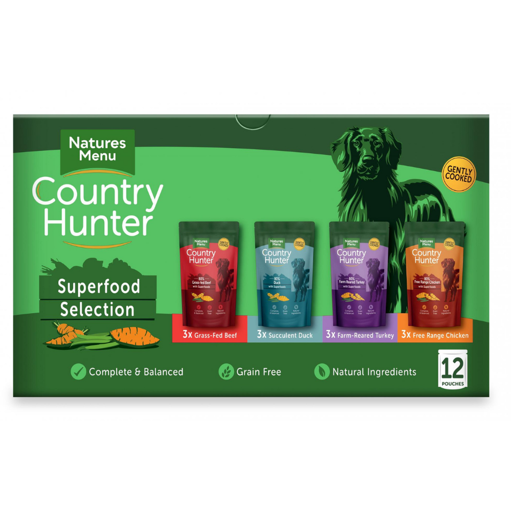 Natures Menu Country Hunter Superfood Selection for Dogs 12 x 150g