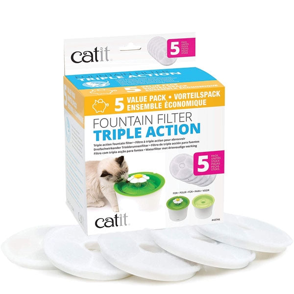 Catit Triple Action Filter 5 pack Petstop