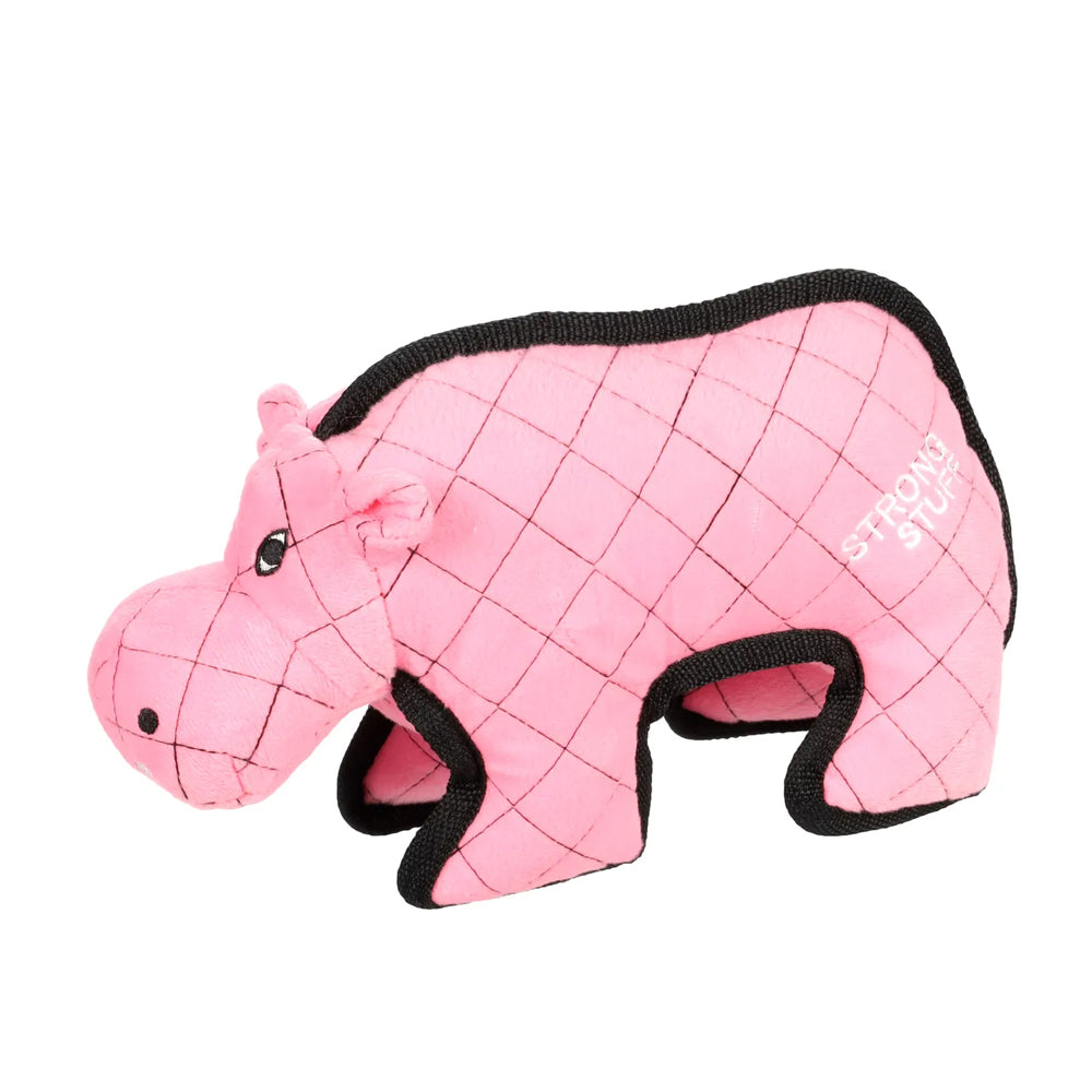 Strong Stuff Hippo Dog Toy with squeaker Petstop