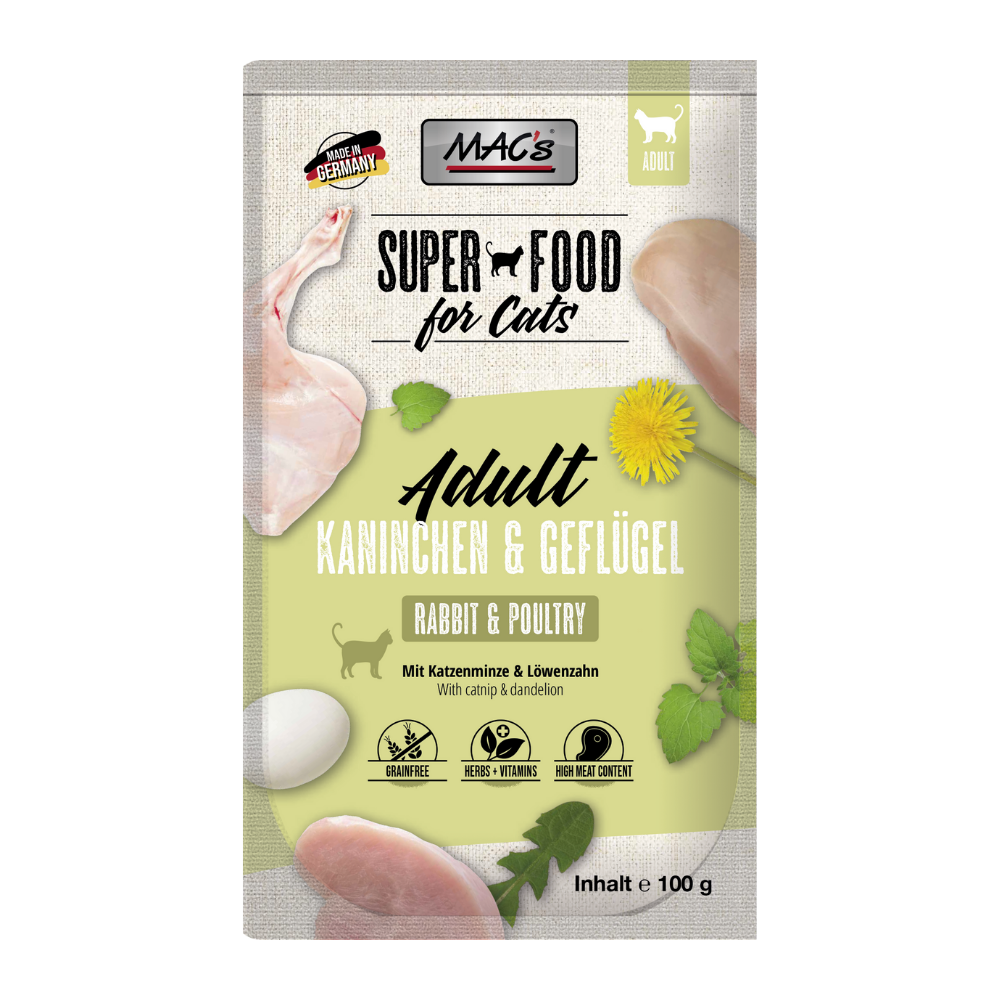 MAC s Cat Pouch Superfood Rabbit Poultry Petstop