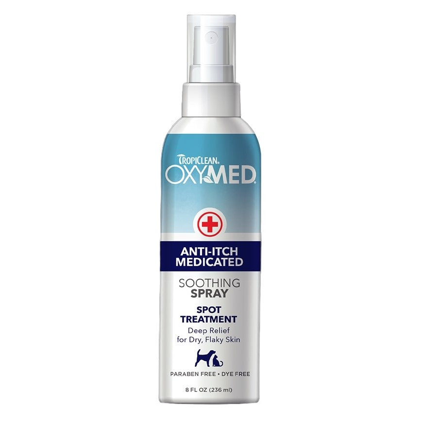 Tropiclean Oxymed Anti Itch Spray for Dog Cat Petstop