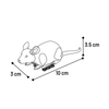Flamingo Zoom Cat Toy - Muza Mouse Grey