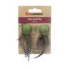 Flamingo Cat Toy - Katti Catnip Ball with Feathers