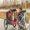 Foldable Bicycle Trailer for Dogs - Red