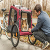 Foldable Bicycle Trailer for Dogs - Red