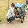 Foldable Bicycle Trailer for Dogs - Blue