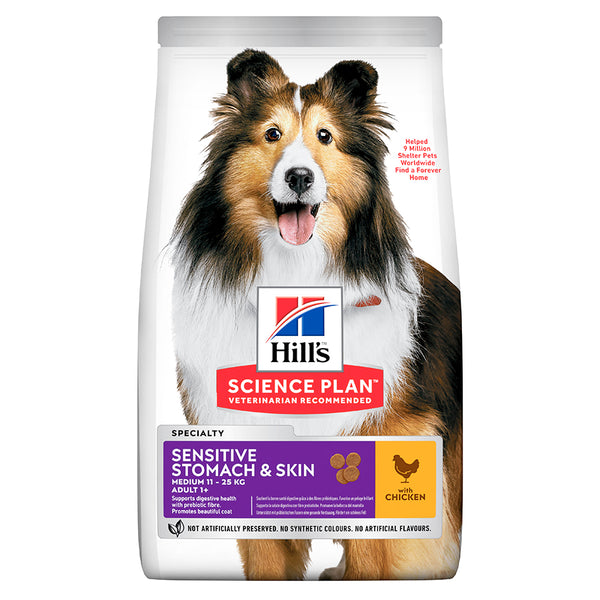 Hill s Science Plan Adult Sensitive Stomach Skin Medium Chicken Petstop
