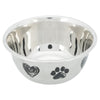 Stainless Steel Dog Bowl Hearts