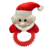 Wiggle & Wander Christmas Dog Toy - Jolly Santa Rubber Ring