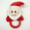 Wiggle & Wander Christmas Dog Toy - Jolly Santa Rubber Ring