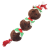 Wiggle & Wander Christmas Dog Toy - Festive Trio Rope Pudding