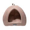 Wiggle & Wander Hooded Bed - Rustic Striped Terracotta