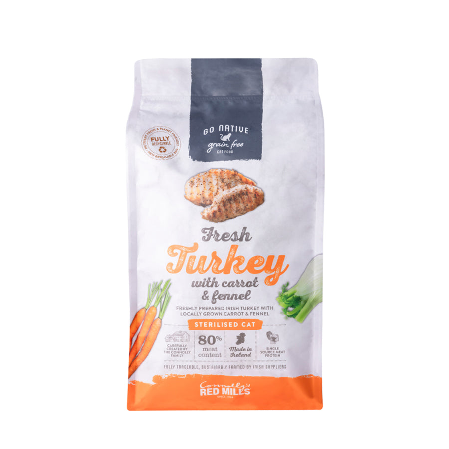 Go Native Cat Turkey Carrot & Fennel Cat Food | Grain-Free | Pet - Petstop