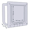 Trixie 4-Way Cat Flap especially for Glass