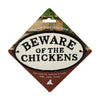 Oval Cast Iron Sign Beware Of The Chickens