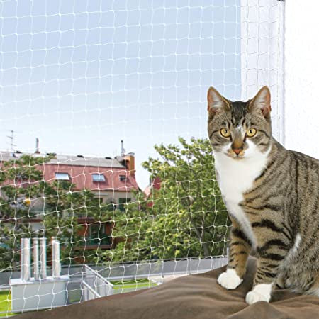 Cat.net Extra Wide Small Mesh Cat Net Trixie Protective Safety Net 4m X 3m - Black Mesh ...