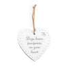 Wooden Heart Sign - Dogs Leave Pawprints On your Heart