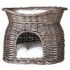 Wicker cave with bed
